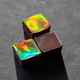 Este nuevo tipo de chocolate multicolor no lleva ningún ingrediente adicional para darle ese aspecto